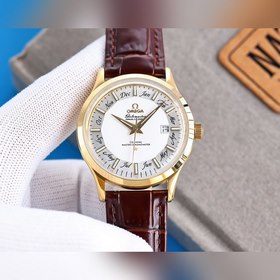 Omega Мужские часы с тремя стрелками календарем Сверхмощная люмин