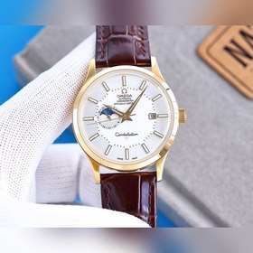 Omega Мужские часы с тремя стрелками календарем Сверхмощная люмин