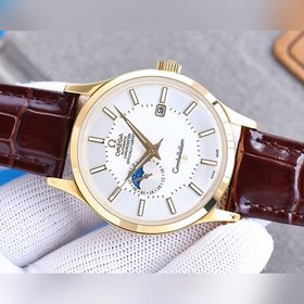 Omega Мужские часы с тремя стрелками календарем Сверхмощная люмин