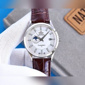 Omega Мужские часы с тремя стрелками календарем Сверхмощная люмин