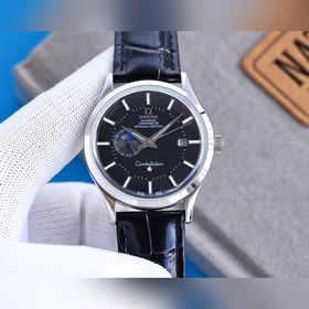 Omega Мужские часы с тремя стрелками календарем Сверхмощная люмин