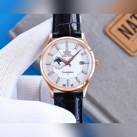 Omega Мужские часы с тремя стрелками календарем Сверхмощная люмин