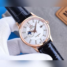 Omega Мужские часы с тремя стрелками календарем Сверхмощная люмин