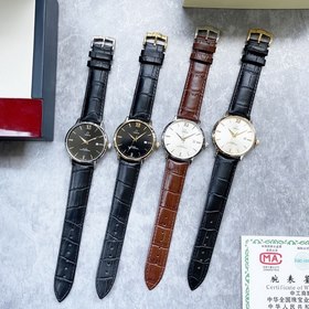 Элегантные мужские часы Omega, классический дизайн с тремя стрелк