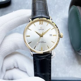 Элегантные мужские часы Omega, классический дизайн с тремя стрелк