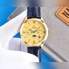 Мужские автоматические механические часы Omega Seamaster (черные,