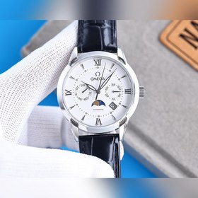 Мужские автоматические механические часы Omega Seamaster (черные,