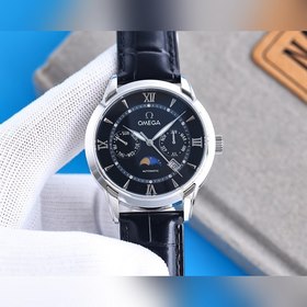 Мужские автоматические механические часы Omega Seamaster (черные,