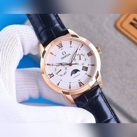 Мужские автоматические механические часы Omega Seamaster (черные,
