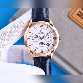 Мужские автоматические механические часы Omega Seamaster (черные,