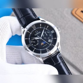 Мужские автоматические механические часы Omega Seamaster (черные,