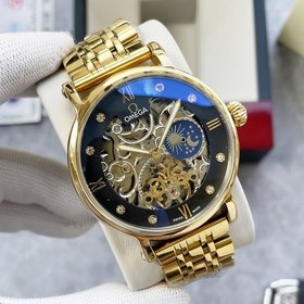 Omega Элитный мужской часы с впечатляющим ажурным дизайном Масте