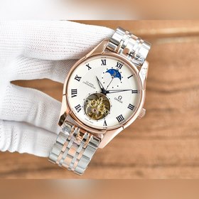 Мужские часы Omega с большим балансовым колесом и фазой Луны Маст