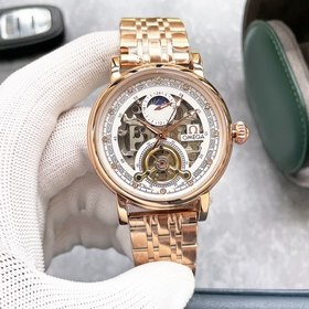 . Omega Превосходные мужские часы с впечатляющим ажурным дизайном