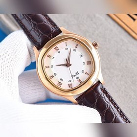 Элегантные мужские часы Ремешок： натуральная кожа и 316L (комфорт