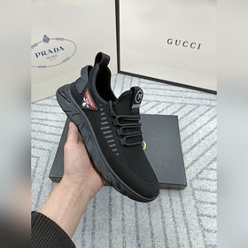 PRADA Новые кроссовки из трикотажа на все сезоны Итальянский им