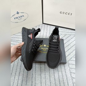 PRADA Новые кроссовки из трикотажа на все сезоны Итальянский им