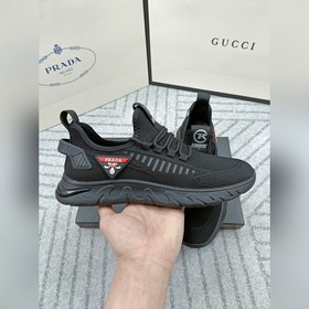 PRADA Новые кроссовки из трикотажа на все сезоны Итальянский им