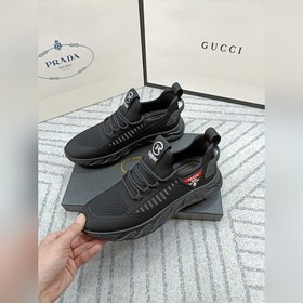 PRADA Новые кроссовки из трикотажа на все сезоны Итальянский им