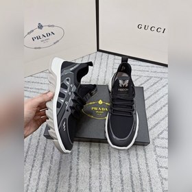 PRADA Новые кроссовки из трикотажа на все сезоны Итальянский им