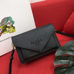Женская сумка через плечо PRADA Кожа Saffiano, съемный регулируем