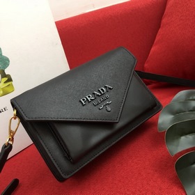 Женская сумка через плечо PRADA Кожа Saffiano, съемный регулируем