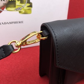 Женская сумка через плечо PRADA Кожа Saffiano, съемный регулируем