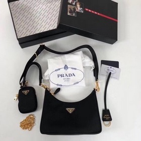 Нейлоновая сумка Prada Hobo, ручная/подмышечная, модель： 1BH204 С