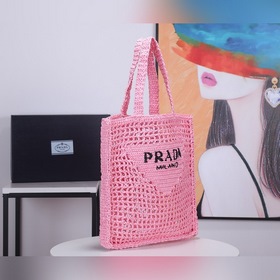 PRADA Сумка-тоут из фибрового рогожника, модель 1BG393 Эта мягка