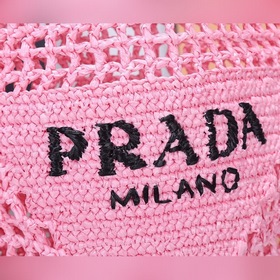 PRADA Сумка-тоут из фибрового рогожника, модель 1BG393 Эта мягка
