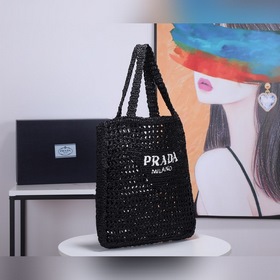 PRADA Сумка-тоут из волокна кокосового ореха, модель 1BG393 Эта 