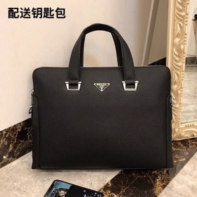 PRADA Новая мужская сумка-портфель с ремнем через плечо, модель：