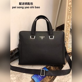 PRADA Новая мужская сумка-портфель с ремнем через плечо, модель：