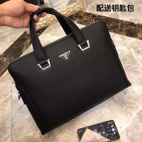 PRADA Новая мужская сумка-портфель с ремнем через плечо, модель：