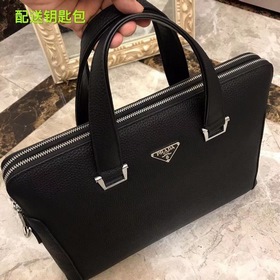 PRADA Новая мужская сумка-портфель с ремнем через плечо, модель： 