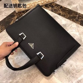 PRADA Новая мужская сумка-портфель с ремнем через плечо, модель： 