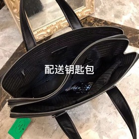 PRADA Новая мужская сумка-портфель с ремнем через плечо, модель： 
