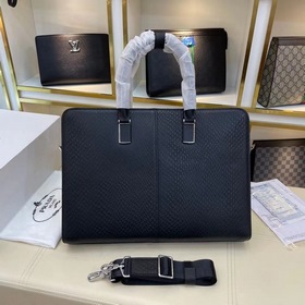 PRADA Мужская деловая сумка из кожи, модель 66615-1 Высококачеств