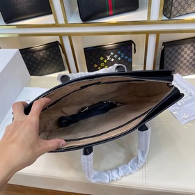 PRADA Мужская деловая сумка из кожи, модель 66615-1 Высококачеств