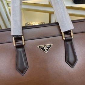 Prada PRADA Мужская деловая сумка из кожи, модель 8616-1 Высокока