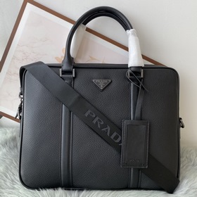 PRADA Мужская деловая сумка из кожи бычка Модель： 8551 Высококаче