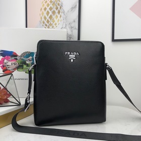 Мужская сумка через плечо PRADA из импортной кожи, модель： 9007-2