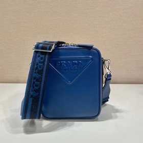 Мужская сумка через плечо PRADA с вышитым ремешком, модель 2VH154