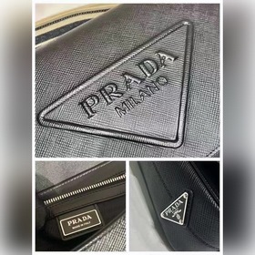 Мужская сумка через плечо PRADA с вышитым ремешком, модель 2VD046