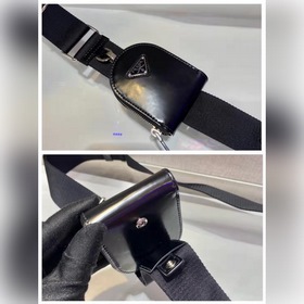 PRADA сумка для фотоаппарата, модель 1BH180, кожа с глянцевой пов