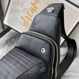 Мужская сумка PRADA из телячьей кожи, модель 6075 Итальянские мат