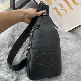 Мужская сумка PRADA из телячьей кожи, модель 6076 Итальянские мат
