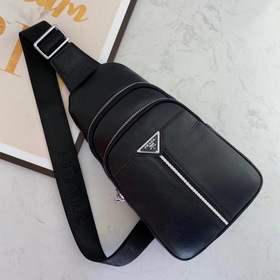PRADA Летний поясной кожаный чехол для документов из кожи быка, м