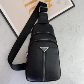 PRADA Летний поясной кожаный чехол для документов из кожи быка, м