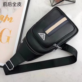 PRADA Мужская сумка на грудь, модель 8762, изготовлена из натурал